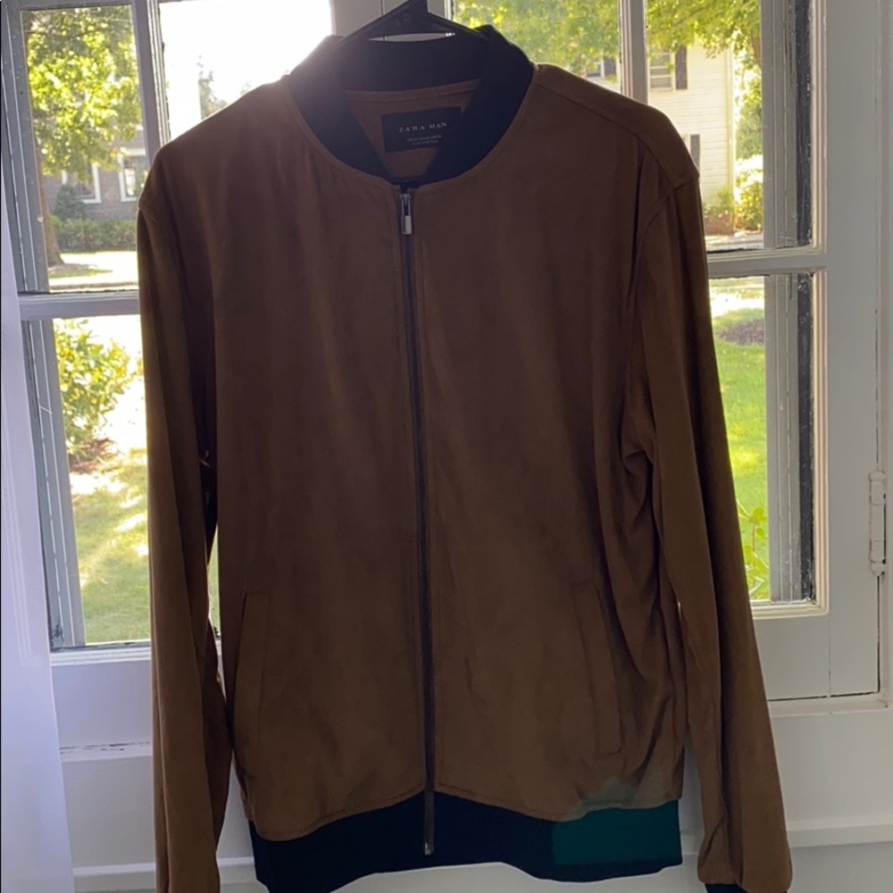ZARA MENS FAUX SUEDE JACKET